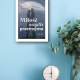 Miłość wszystko przetrzyma – plakat w białej ramce para