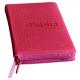 Biblia dla kobiet różowa z suwakiem, złocone brzegi kartek