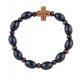 Różaniec drewniany - bransoletka czarna