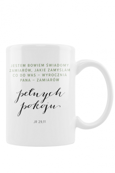 Kubek - Jestem bowiem świadomy zamiarów… kwiatek