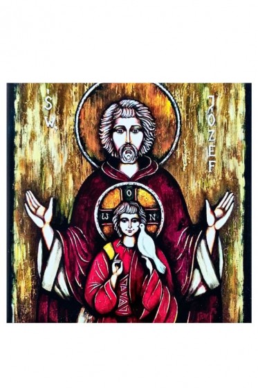 Święty Józef - płytka ceramiczna mała