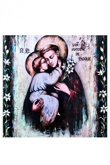 Święty Antoni z Padwy - płytka ceramiczna mała