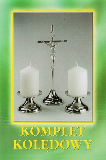 Komplet kolędowy krzyż prosty srebrny