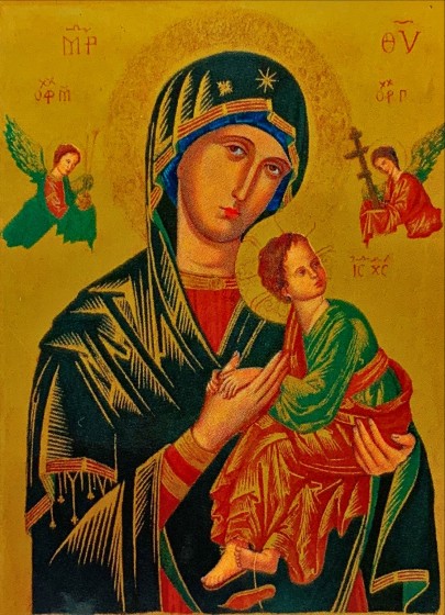 Matka Boża Nieustającej Pomocy - magnes drewniany