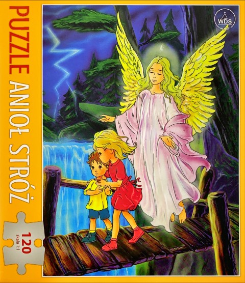 Anioł Stróż - puzzle 120 elementów, duże pudełko