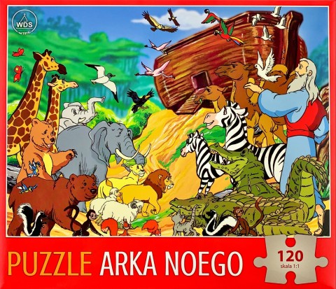 Arka Noego - puzzle 120 elementów, duże pudełko Arka Noego - puzzle 120 elementów, duże pudełko