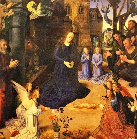 Kartka bożonarodzeniowa - Pokłon pasterzy Kartka bożonarodzeniowa - Pokłon pasterzy