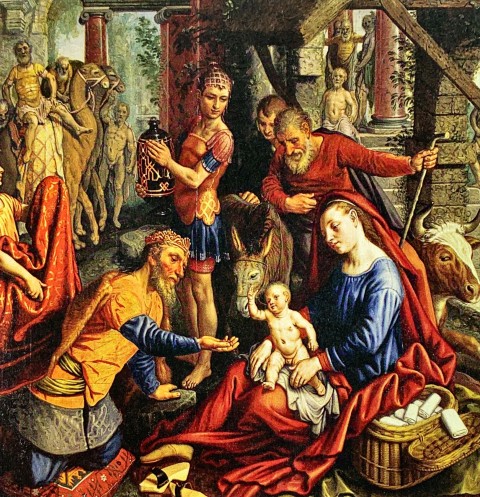 Kartka bożonarodzeniowa - Pokłon Trzech Mędrców