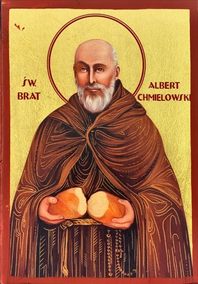 Ikona Święty Brat Albert (nr483) bardzo mała