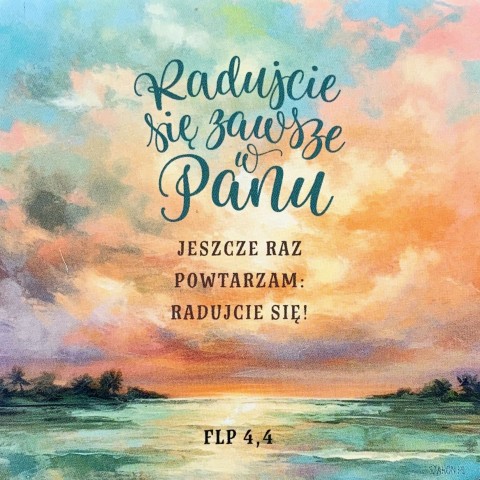 Radujcie się zawsze - podstawka korkowa