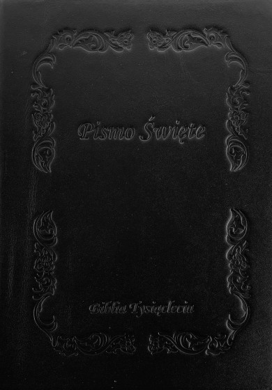 Pismo Święte Starego i Nowego Testamentu oprawa skórzana czarna paginatory Pismo Święte Starego i Nowego Testamentu oprawa skórzana czarna paginatory