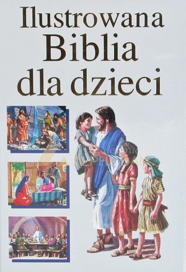 Ilustrowana Biblia dla dzieci jasnoniebieska