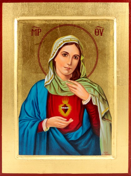 Ikona Serce Matki Bożej mała