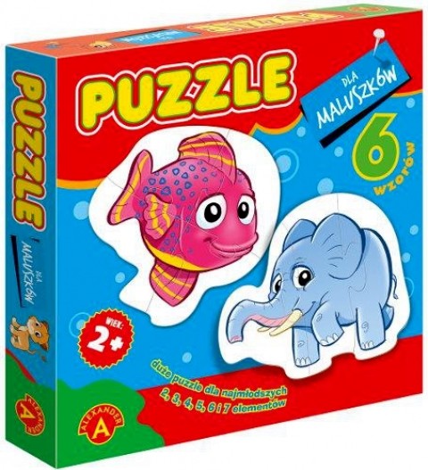 Puzzle dla maluszków ryba + słoń