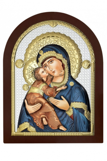 Madonna z Dzieciątkiem obraz srebrny AE0802/4D