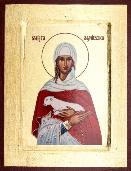 Ikona Święta Agnieszka mała Ikona Święta Agnieszka mała