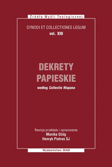 Dekrety papieskie Synodi et collectiones legum, vol. XIII