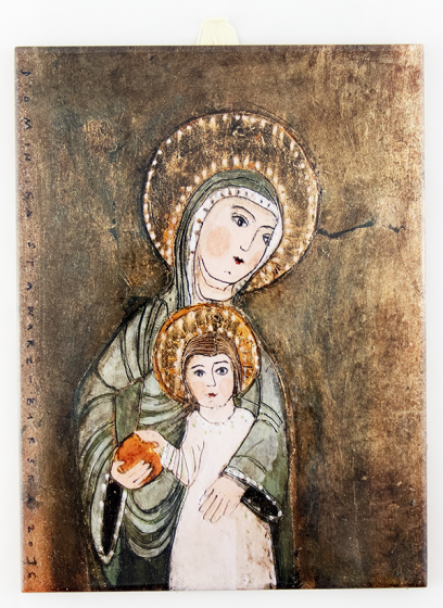 Madonna z Dzieciątkiem - kafelek jasny duży