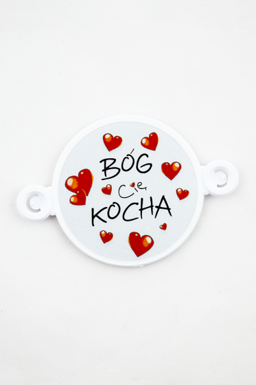 Bóg cię kocha - odblask rowerowy Bóg cię kocha - odblask rowerowy