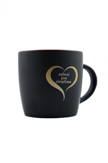 Kubek - Miłość jest cierpliwa beczka matowy czerwony