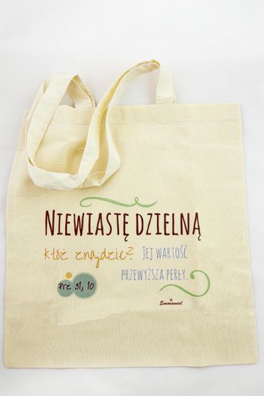 Niewiastę dzielną któż znajdzie - torba jasna bez zamka Niewiastę dzielną któż znajdzie - torba jasna bez zamka