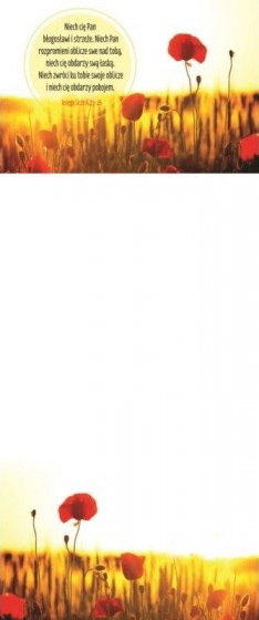 Notes z magnesem - Niech cię Pan błogosławi i strzeże / maki