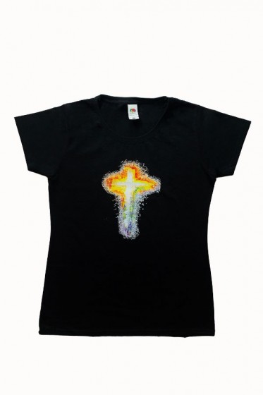 Koszulka damska - Krzyż kolorowy XL