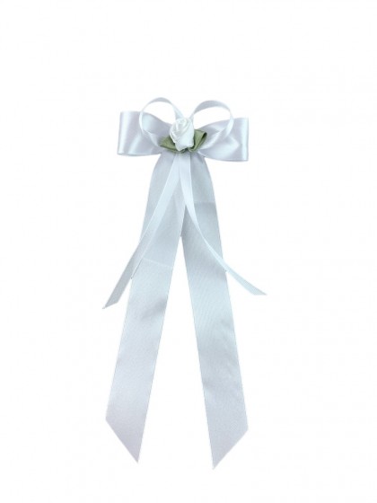 Kokarda na świecę biała Kokarda na świecę biała