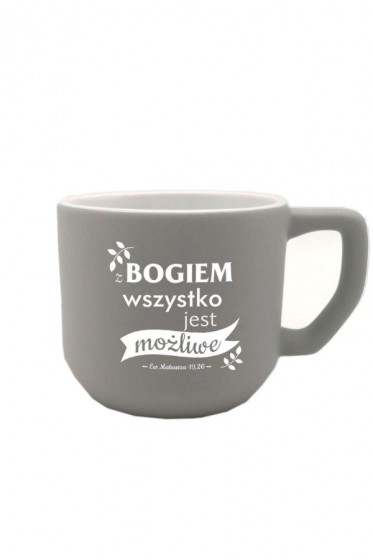 Kubek z grawerem - Z Bogiem wszystko jest możliwe