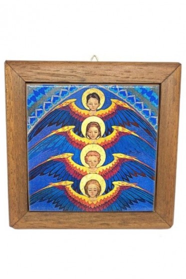 Anioły - płytka ceramiczna z ramką Anioły - płytka ceramiczna z ramką