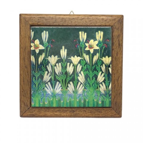 Lilie - płytka ceramiczna z ramką