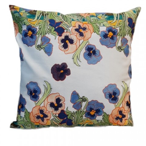 Bratki - poszewka na poduszkę (ecru) Bratki - poszewka na poduszkę (ecru)