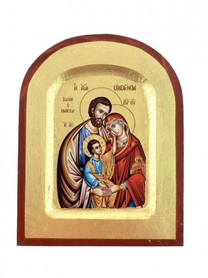 Ikona Święta Rodzina brązowa (nr248) 00s bardzo mała zaokrąglona