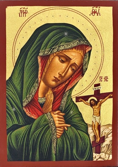 Ikona Matka Boża Bolesna pod krzyżem Nr 143 bardzo mała