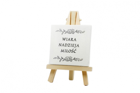 Wiara Nadzieja Miłość - minipłótno malarskie z nadrukiem