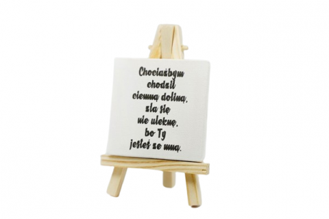 Chociażbym chodził ciemną doliną… - minipłótno malarskie z nadrukiem