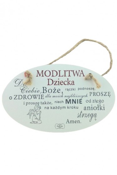 Modlitwa dziecka tabliczka owal  (118393)