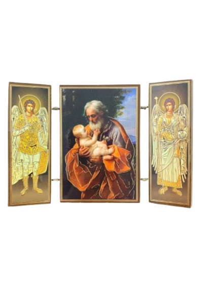 Święty Józef z Dzieciątkiem Jezus - tryptyk bardzo mały NR83