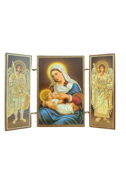 Matka Boża Karmiąca - tryptyk bardzo mały NR51 