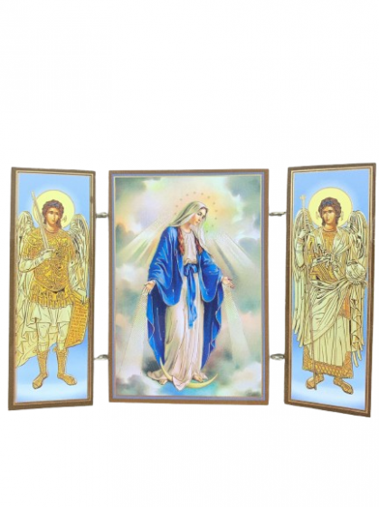 Matka Boża Niepokalana - tryptyk bardzo mały NR55