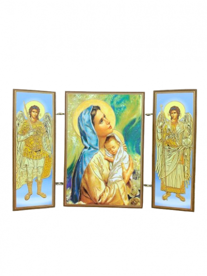 Matka Boża z Dzieciątkiem - tryptyk bardzo mały NR60 Matka Boża z Dzieciątkiem - tryptyk bardzo mały NR60