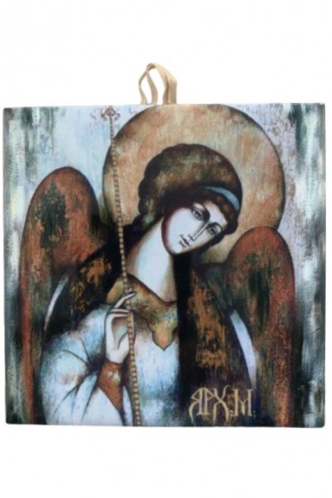 Święty Michał Archanioł - płytka ceramiczna mała I19