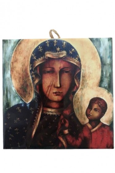 Matka Boża Częstochowska - płytka ceramiczna mała I10