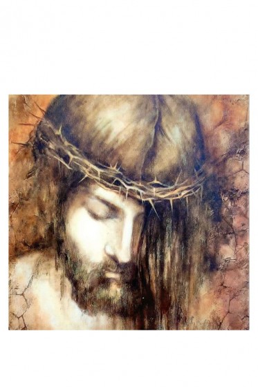 Chrystus ukrzyżowany - płytka ceramiczna mała I12