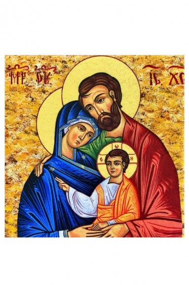 Święta Rodzina - płytka ceramiczna bardzo mała