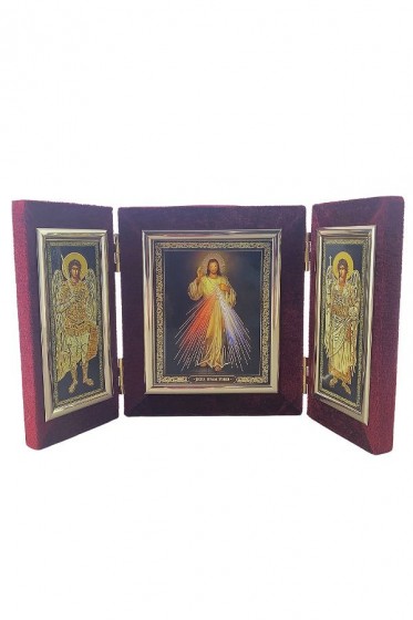 Jezu, ufam Tobie - tryptyk średni bordo Nr 2 Jezu, ufam Tobie - tryptyk średni bordo Nr 2