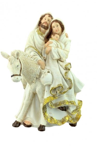 Święta Rodzina na osiołku - figurka 22 cm