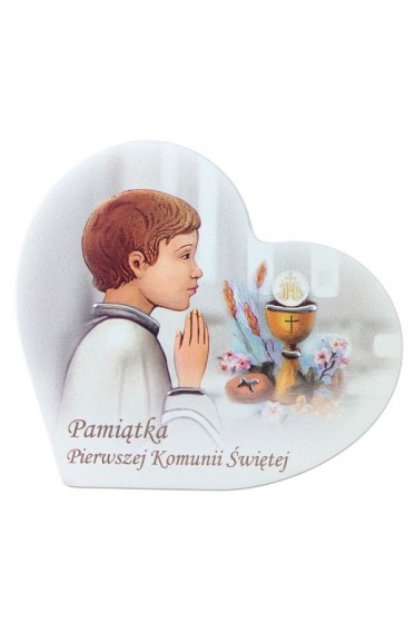 Pamiątka Pierwszej Komunii dla chłopca - obraz serce (05 51 230)