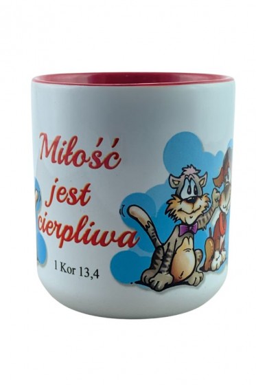 Kubek - Miłość jest cierpliwa czerwony Kubek - Miłość jest cierpliwa czerwony