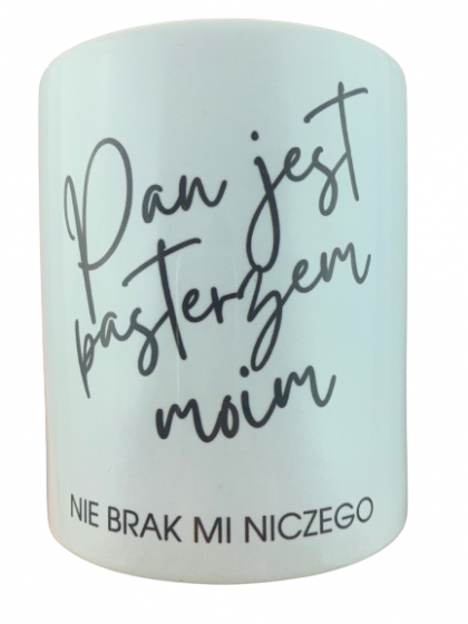 Kubek - Pan jest pasterzem moim biały